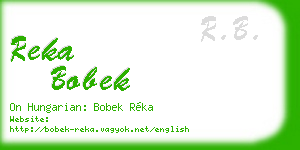 reka bobek business card